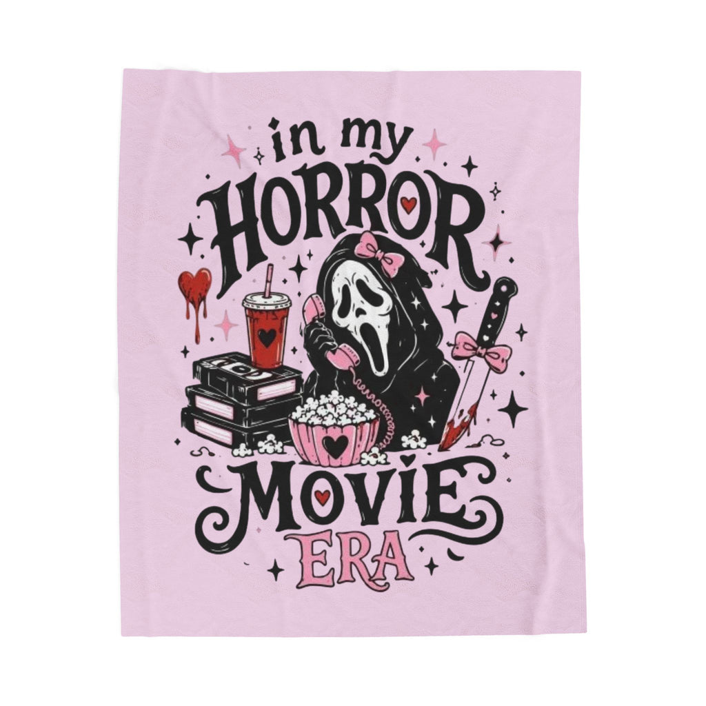 Velveteen Blanket — "In My Horror Movie Era" Cute Horror Plush Throw