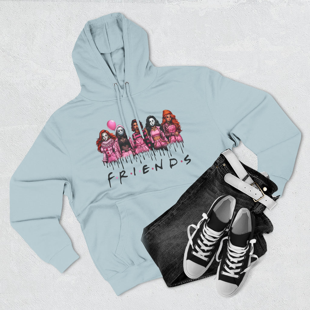 Horror Squad "FRIENDS" Graphic Hoodie — Retro Slasher Characters Pullover
