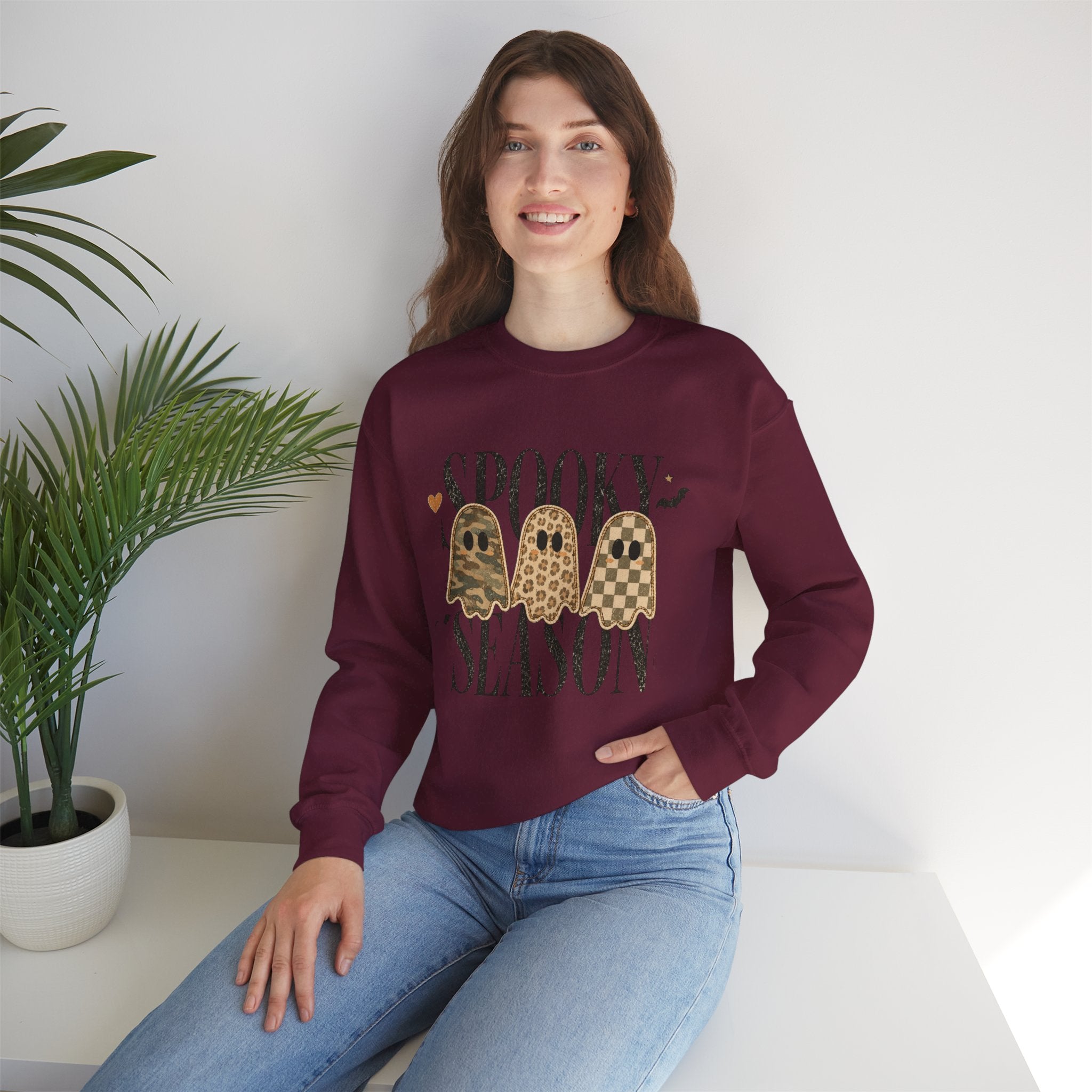 Spooky Season Leopard Ghosts Sweatshirt