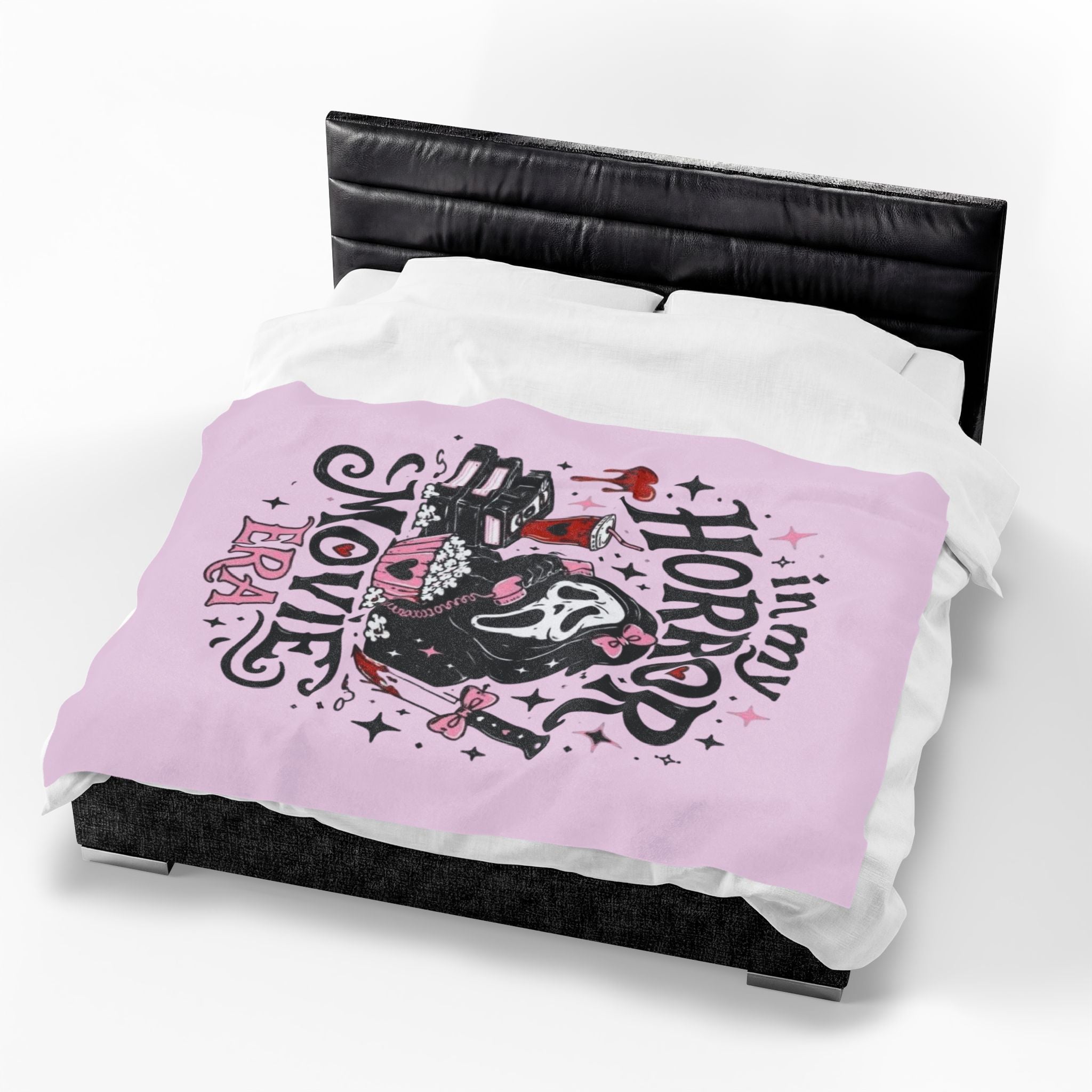 Velveteen Blanket — "In My Horror Movie Era" Cute Horror Plush Throw