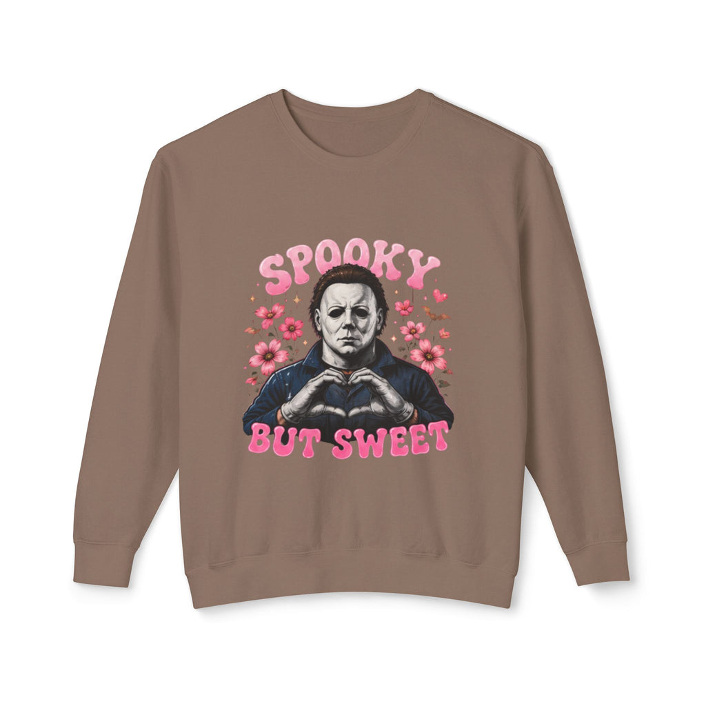 Spooky But Sweet Crewneck Sweatshirt — Cute Horror Michael Myers Graphic