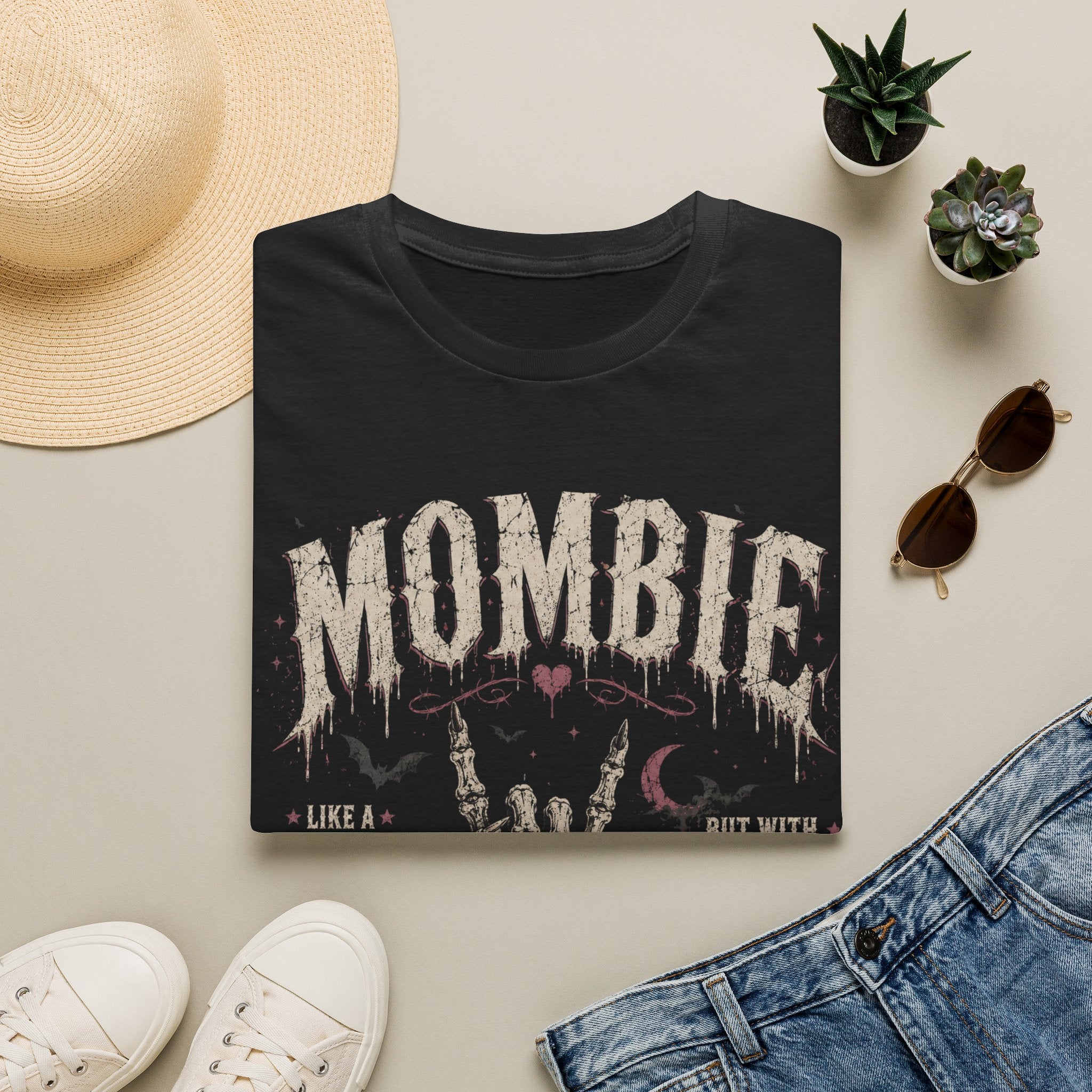 Mombie Graphic T-Shirt — Funny Zombie Mom Tee for Halloween & Mom Life