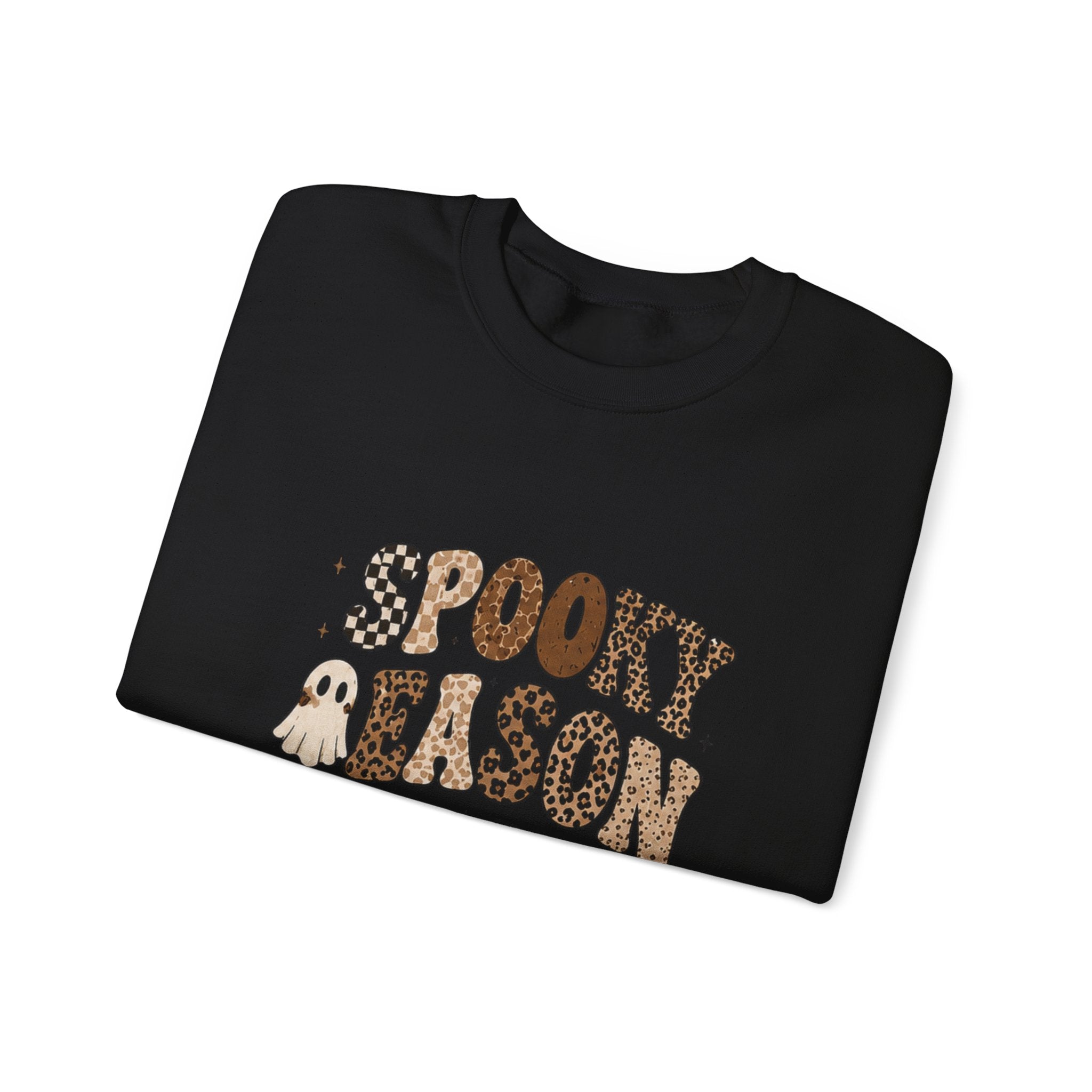 Spooky Nelson Sweatshirt — Halloween Leopard Ghost Crewneck