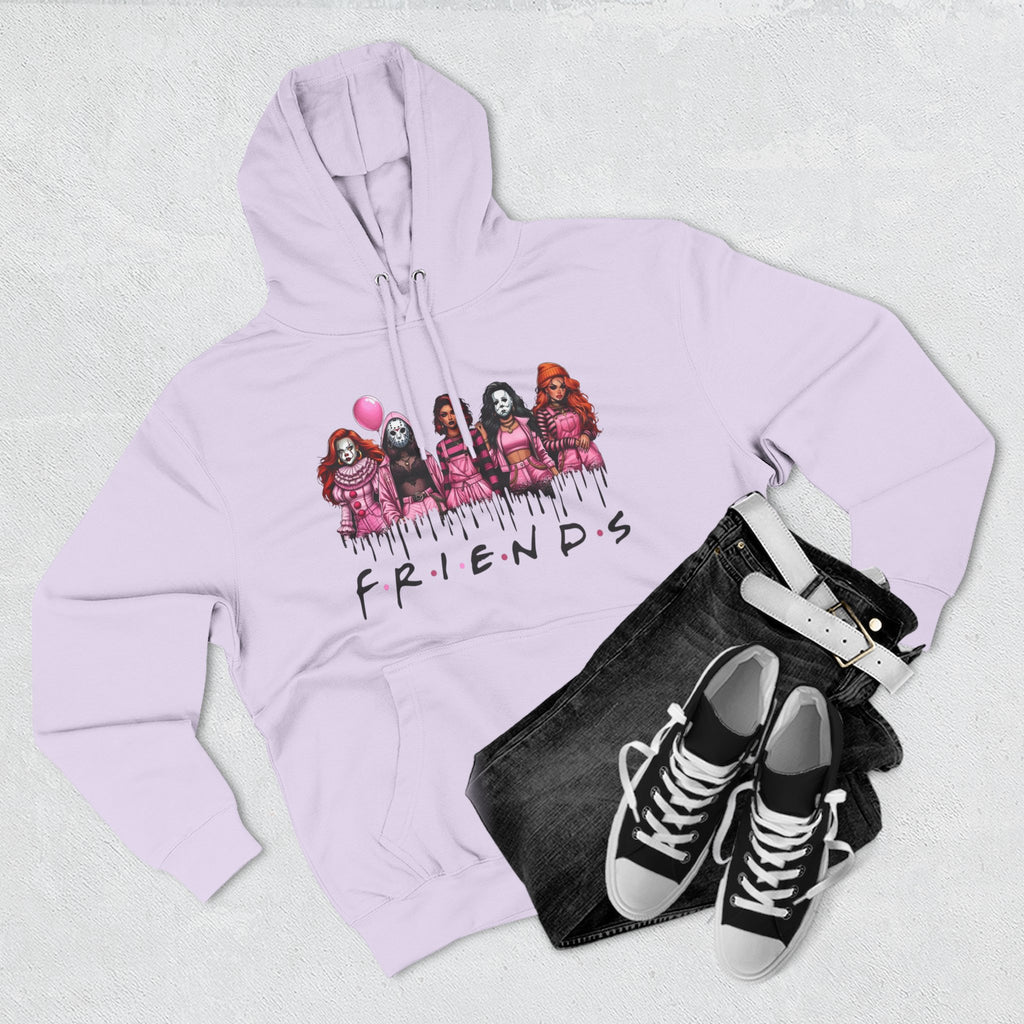 Horror Squad "FRIENDS" Graphic Hoodie — Retro Slasher Characters Pullover
