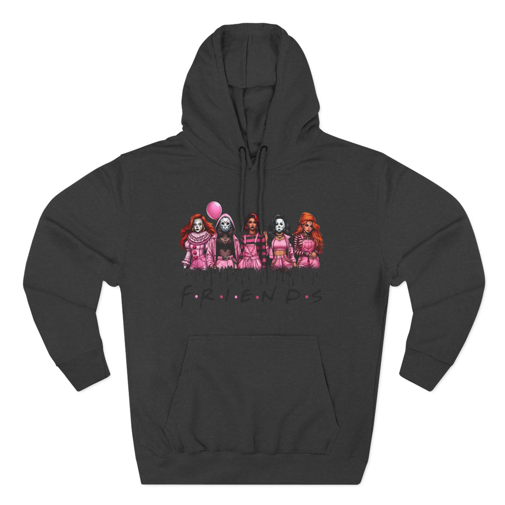 Horror Squad "FRIENDS" Graphic Hoodie — Retro Slasher Characters Pullover