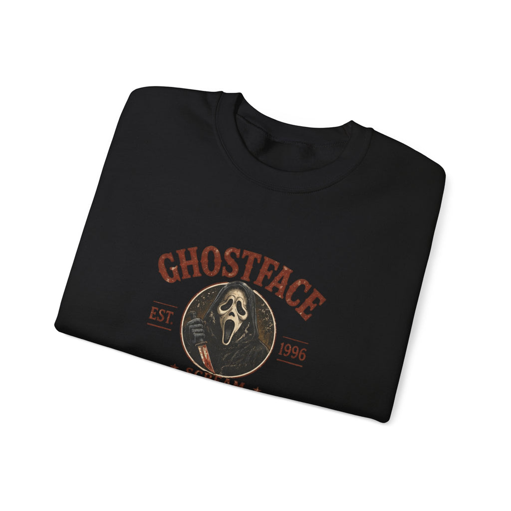 Scream 'Ghostface' Crewneck Sweatshirt – Vintage Horror Mask Graphic