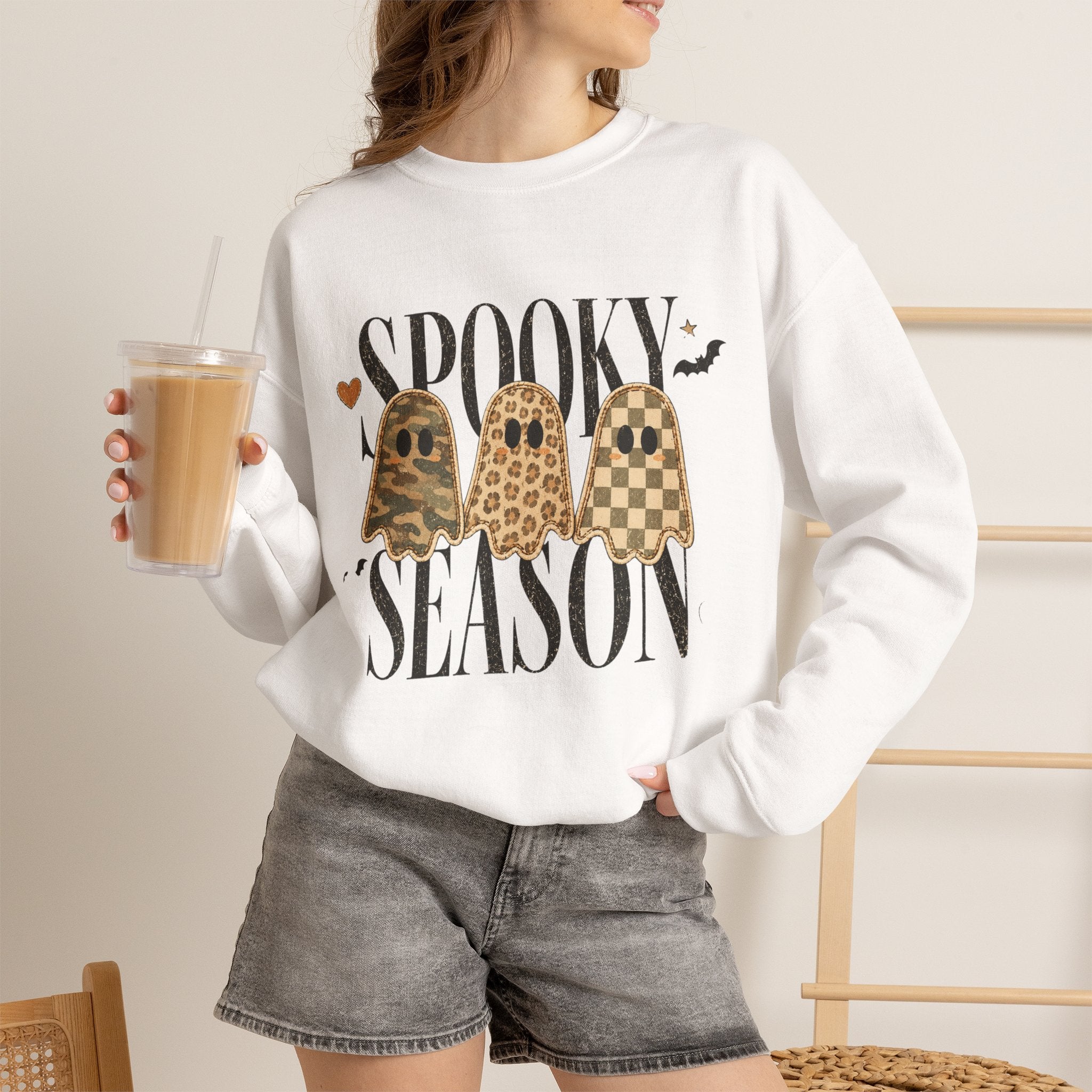 Spooky Season Leopard Ghosts Sweatshirt