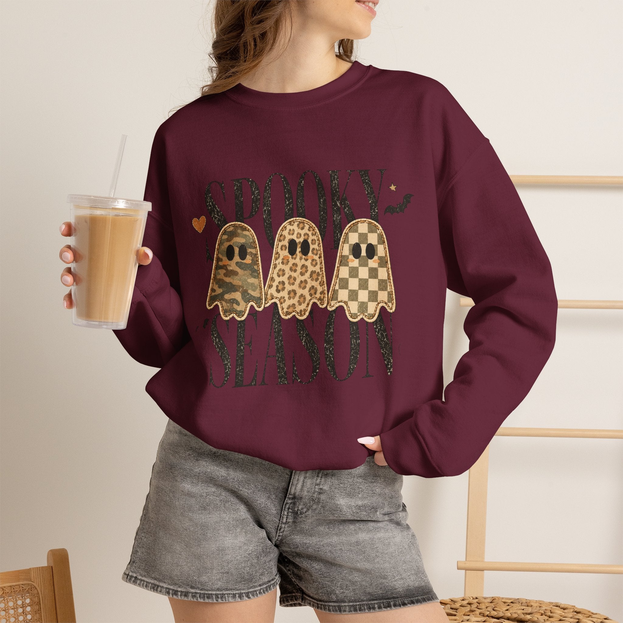 Spooky Season Leopard Ghosts Sweatshirt