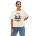 Boxy Tee — "Pretty Girls Watch Horror" Graphic Top