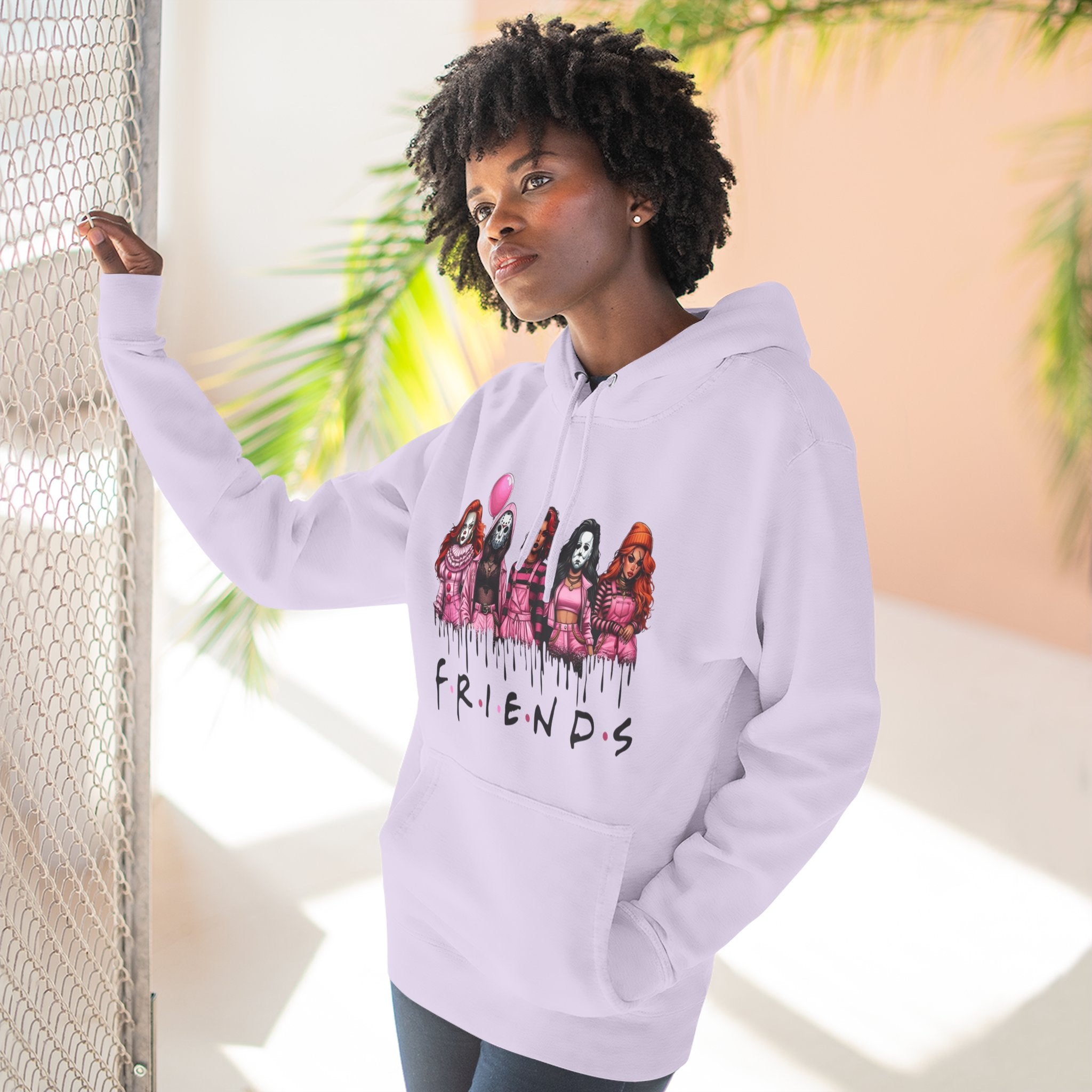 Horror Squad "FRIENDS" Graphic Hoodie — Retro Slasher Characters Pullover