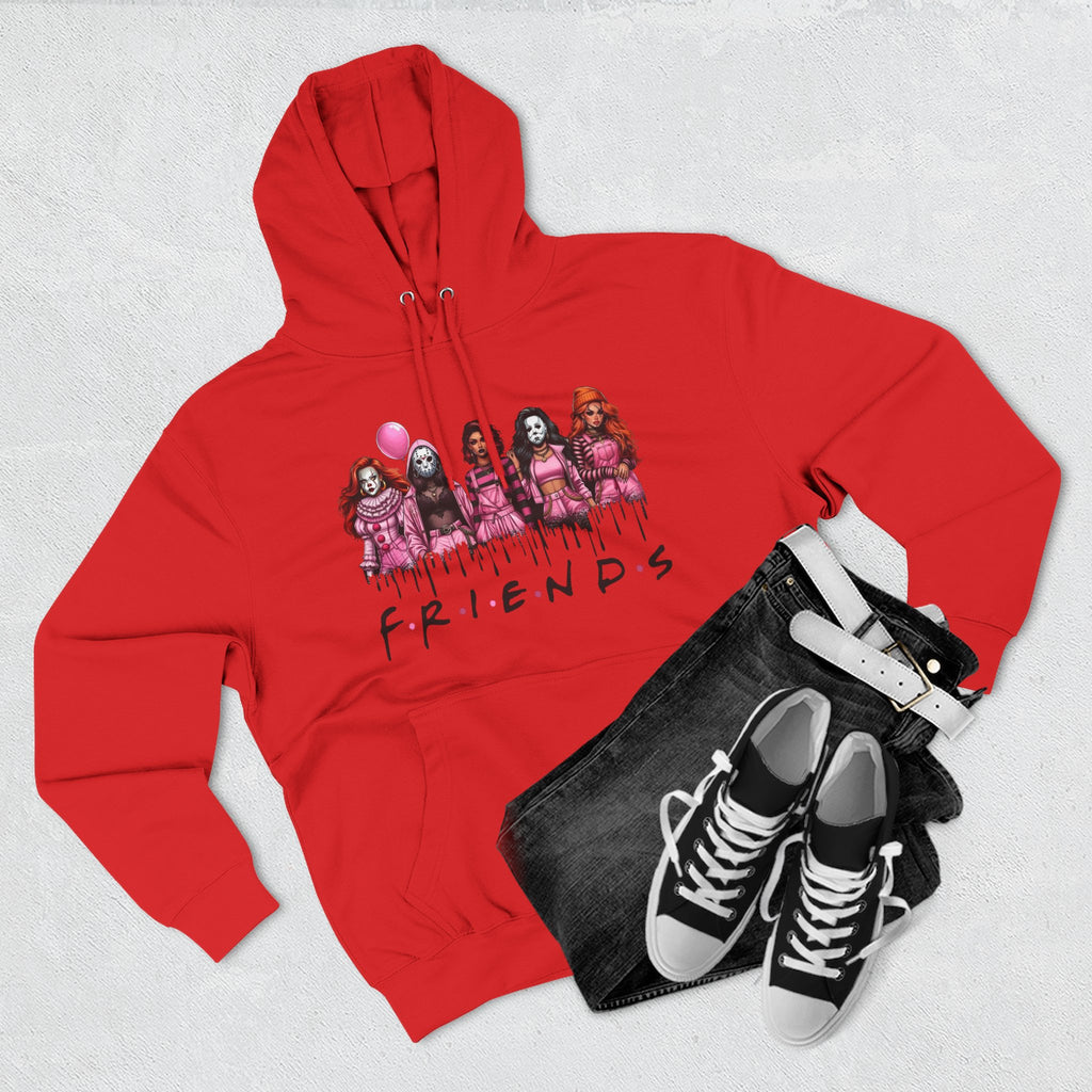 Horror Squad "FRIENDS" Graphic Hoodie — Retro Slasher Characters Pullover