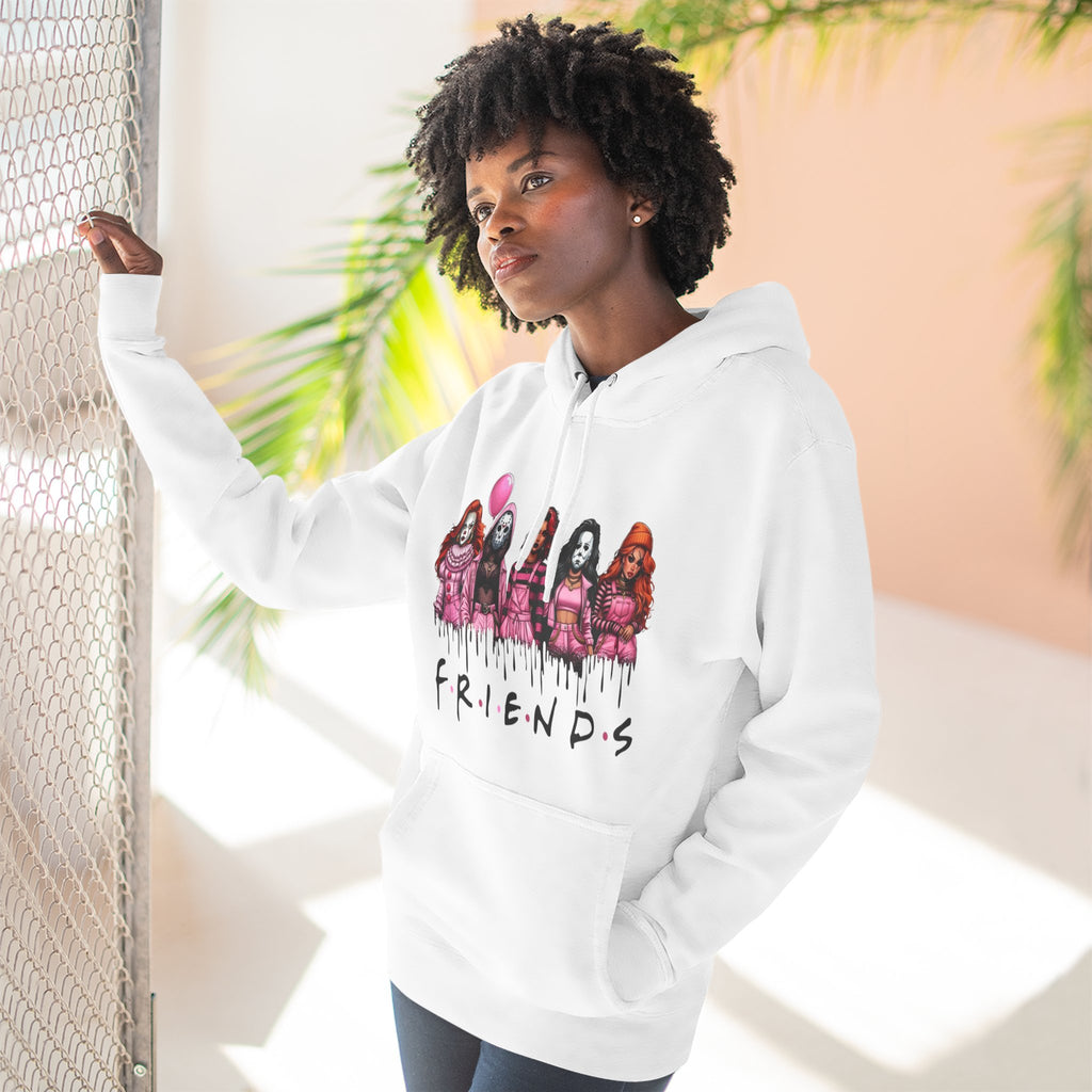 Horror Squad "FRIENDS" Graphic Hoodie — Retro Slasher Characters Pullover
