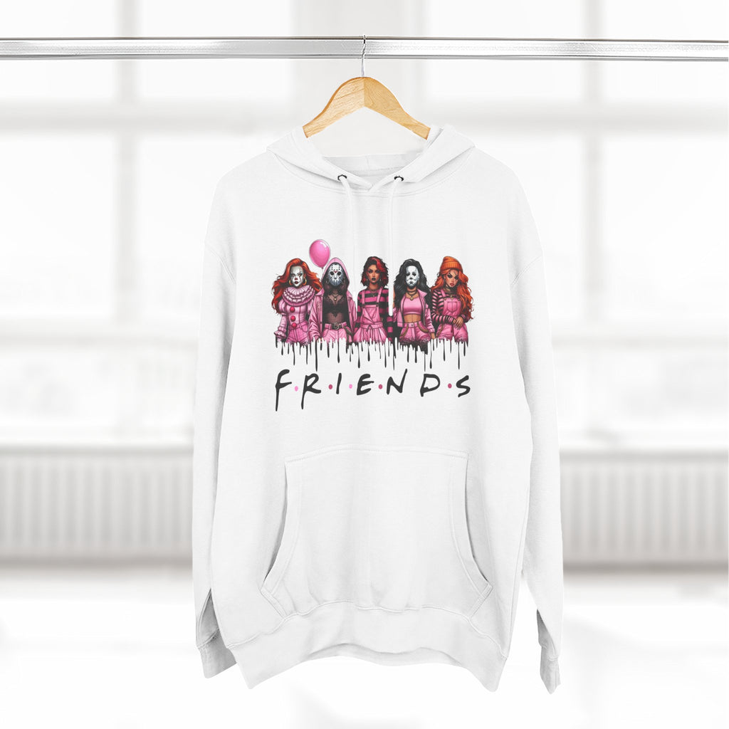 Horror Squad "FRIENDS" Graphic Hoodie — Retro Slasher Characters Pullover
