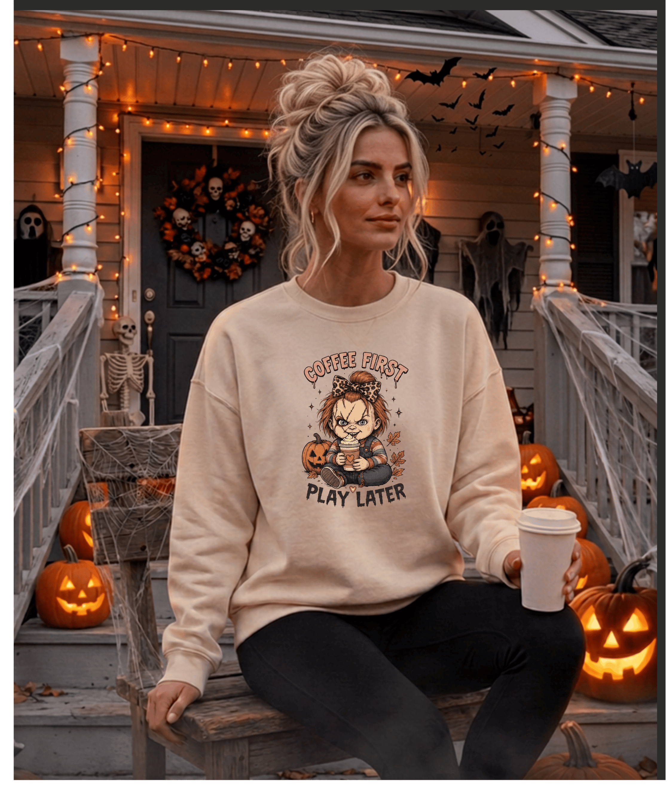 Coffee First Play Later Sweatshirt