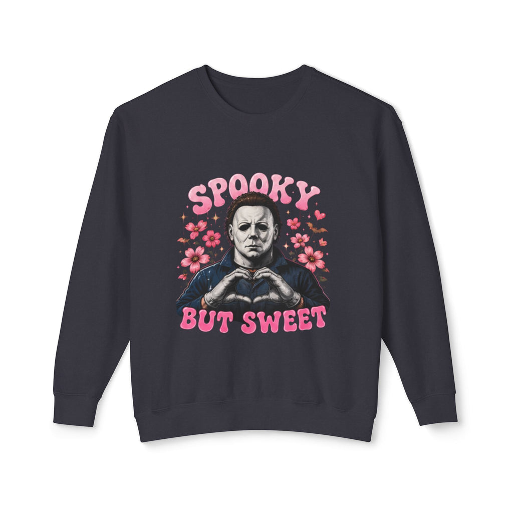 Spooky But Sweet Crewneck Sweatshirt — Cute Horror Michael Myers Graphic