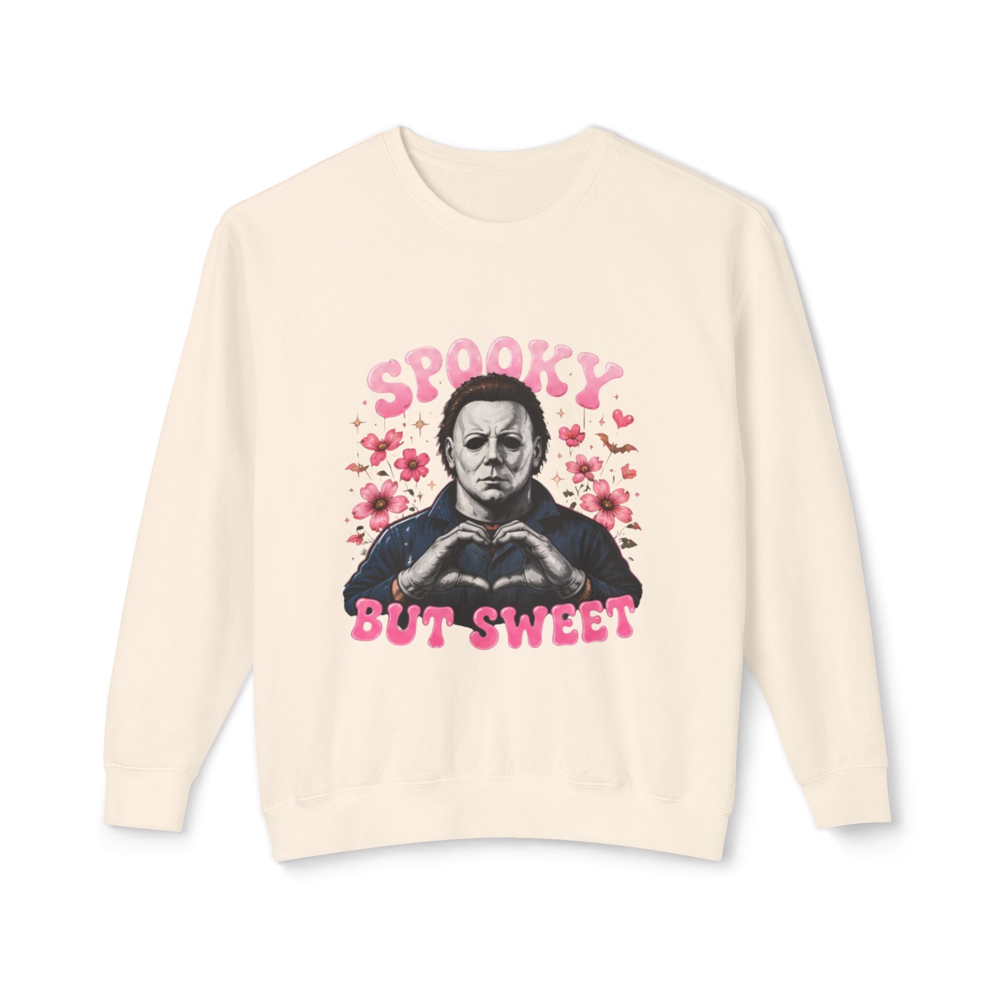 Spooky But Sweet Crewneck Sweatshirt — Cute Horror Michael Myers Graphic