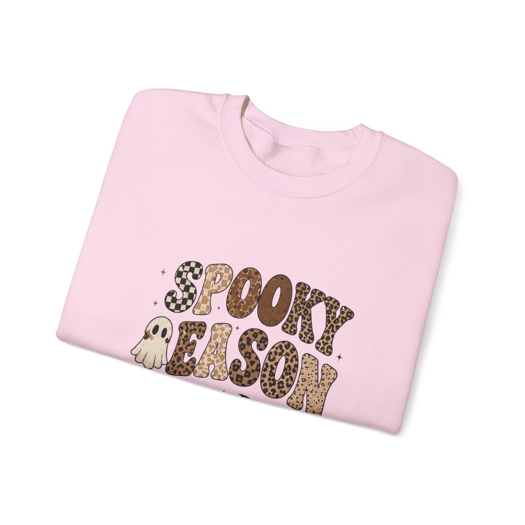 Spooky Nelson Sweatshirt — Halloween Leopard Ghost Crewneck