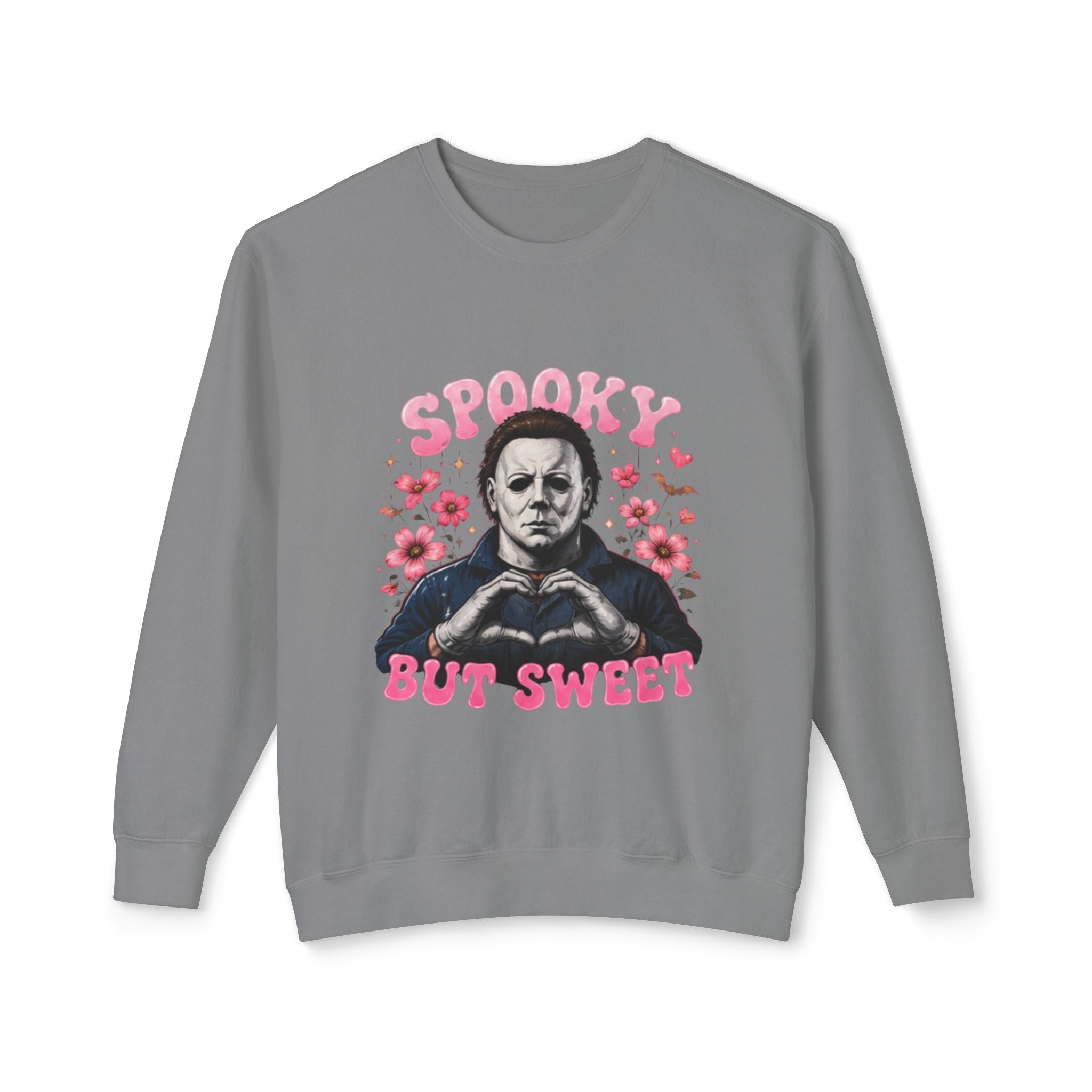 Spooky But Sweet Crewneck Sweatshirt — Cute Horror Michael Myers Graphic