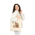 Autumn Bookish Tote — Cozy Fall Books, Cat & Pumpkin Canvas Bag