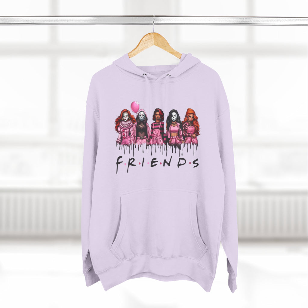 Horror Squad "FRIENDS" Graphic Hoodie — Retro Slasher Characters Pullover