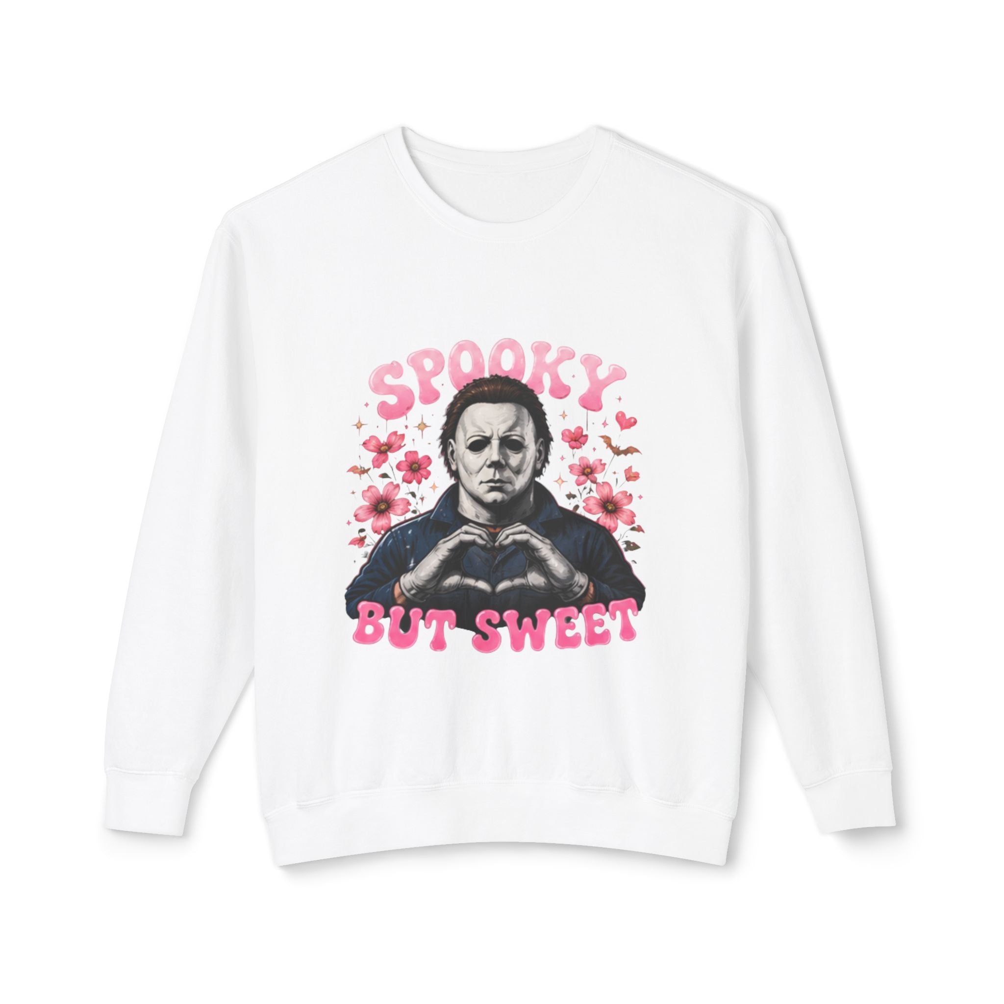 Spooky But Sweet Crewneck Sweatshirt — Cute Horror Michael Myers Graphic