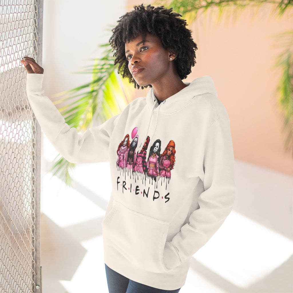Horror Squad "FRIENDS" Graphic Hoodie — Retro Slasher Characters Pullover