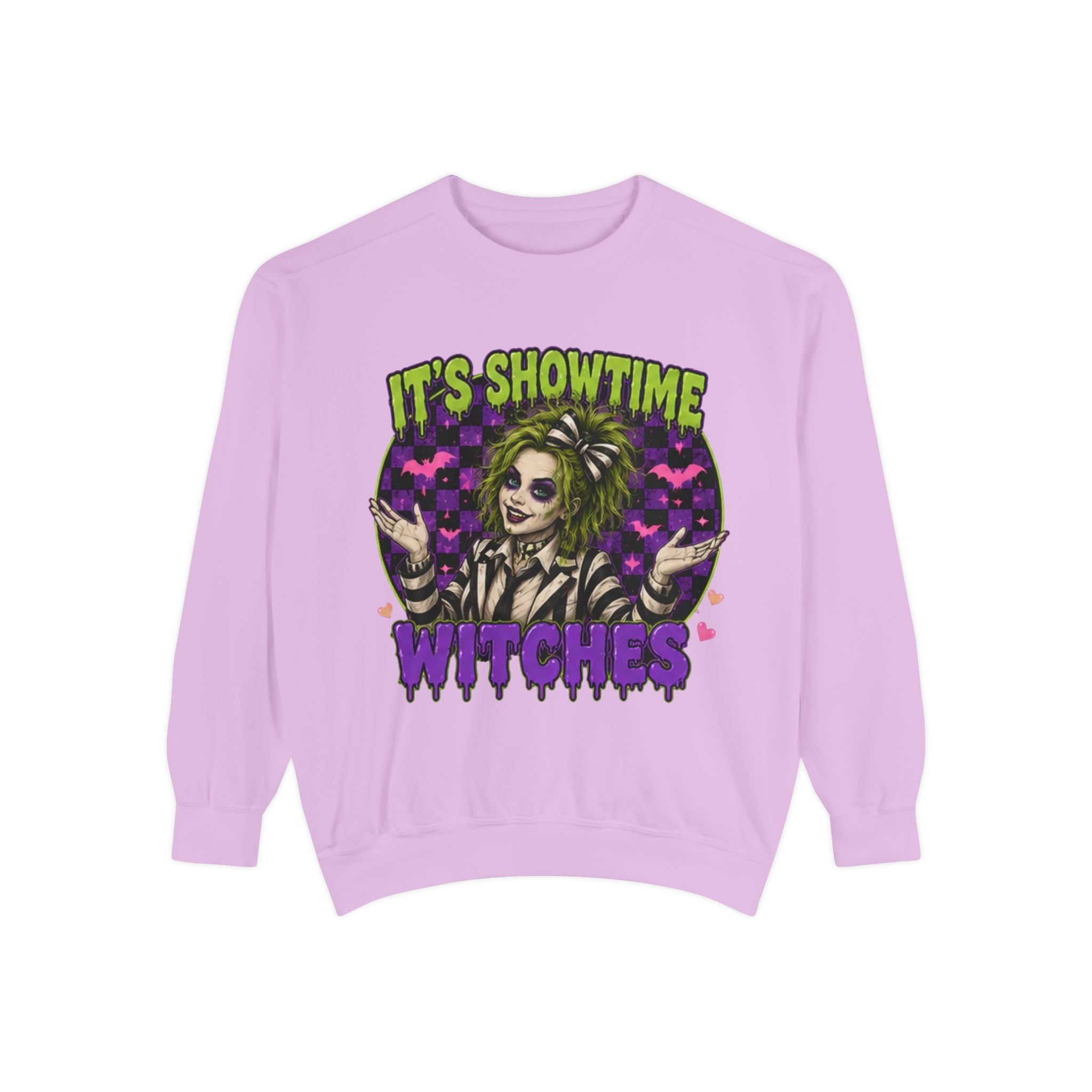 It's Showtime Witches Sweatshirt — Halloween Beetlejuice-Inspired Graphic Pullover
