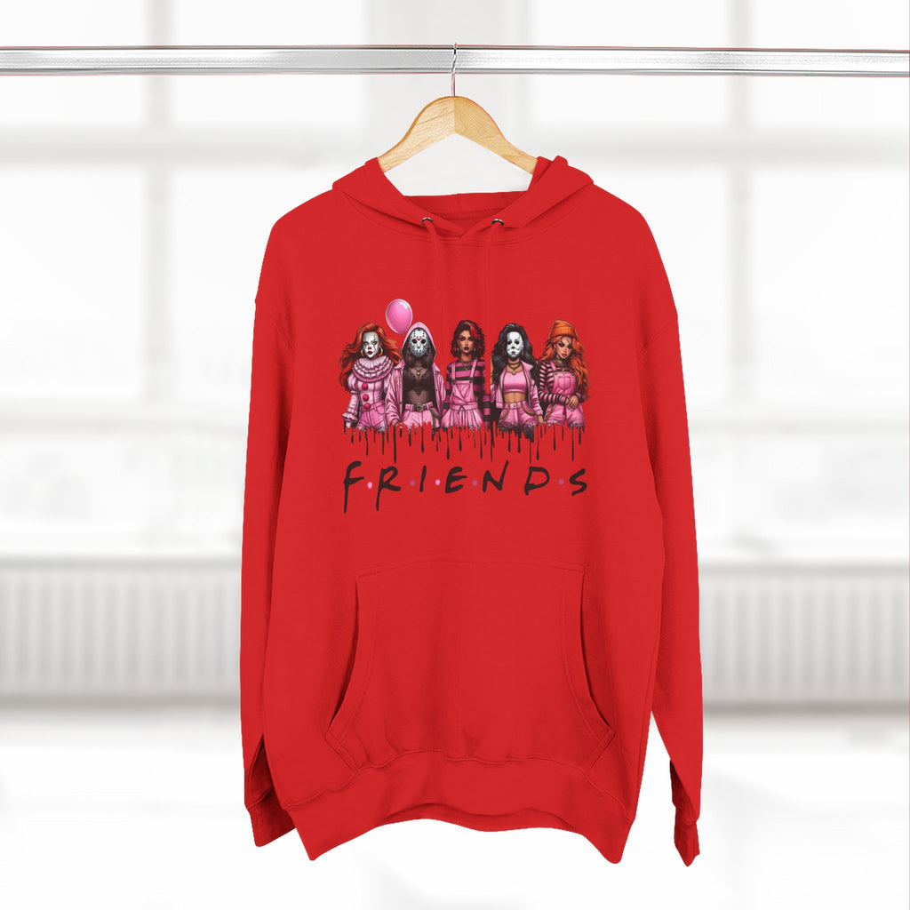 Horror Squad "FRIENDS" Graphic Hoodie — Retro Slasher Characters Pullover