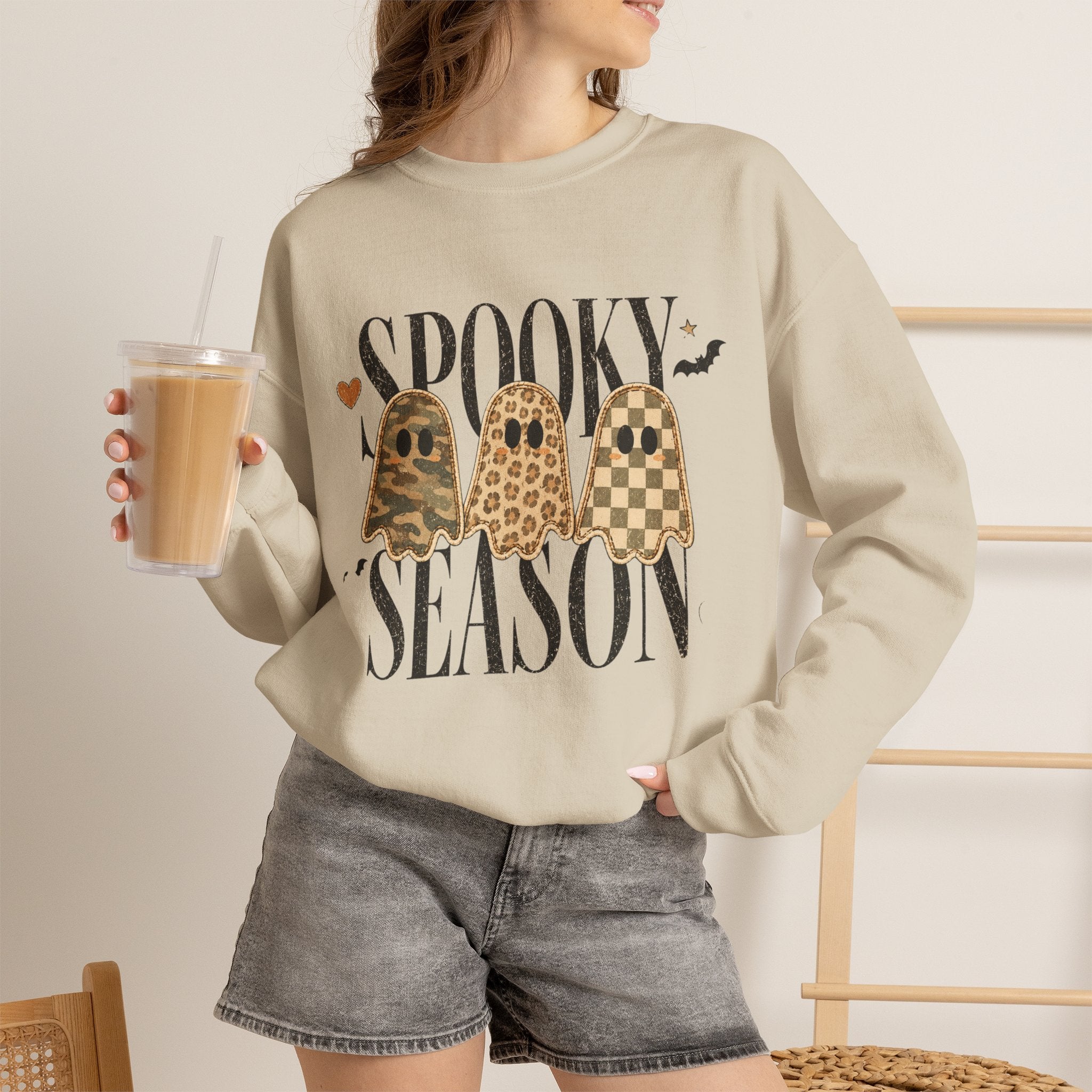 Spooky Season Leopard Ghosts Sweatshirt