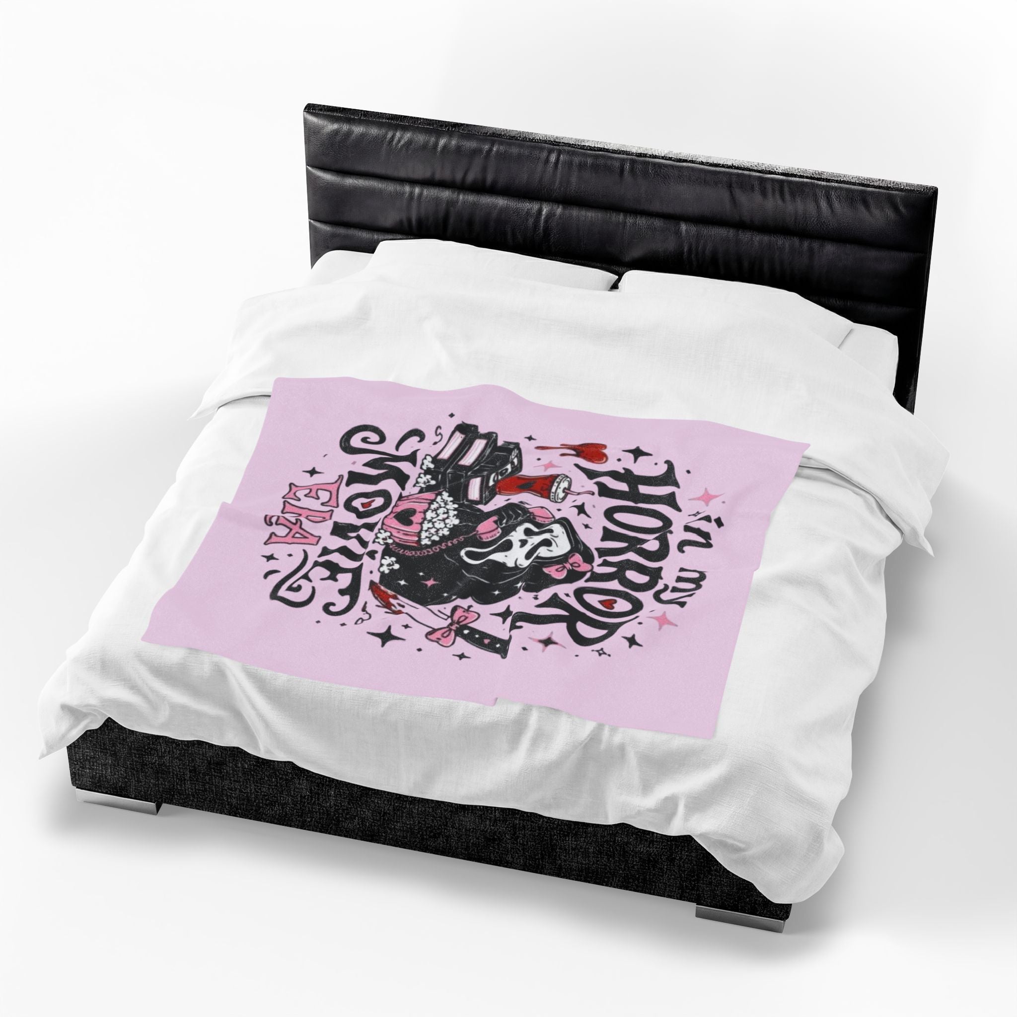 Velveteen Blanket — "In My Horror Movie Era" Cute Horror Plush Throw