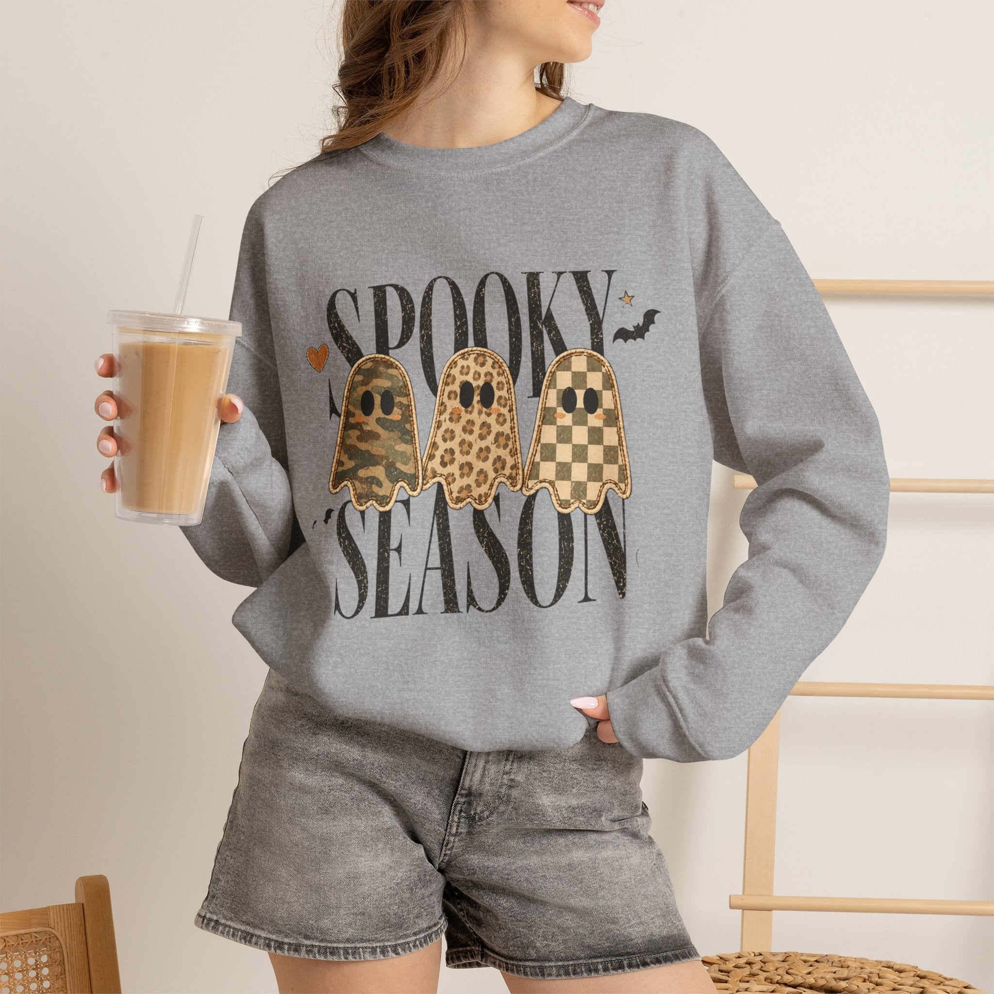Spooky Season Leopard Ghosts Sweatshirt